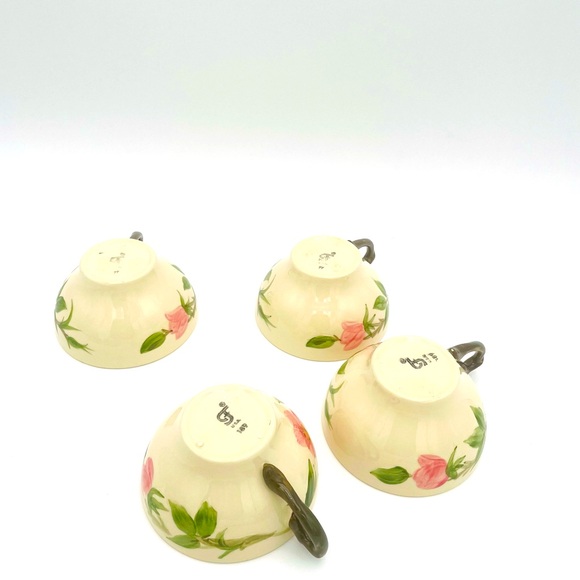 Vintage Franciscan DESERT ROSE Set of 4 CUPS and SAUCERS - Picture 7 of 7